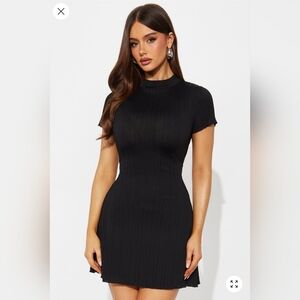 Mariana Mock Neck Mini Dress, Large